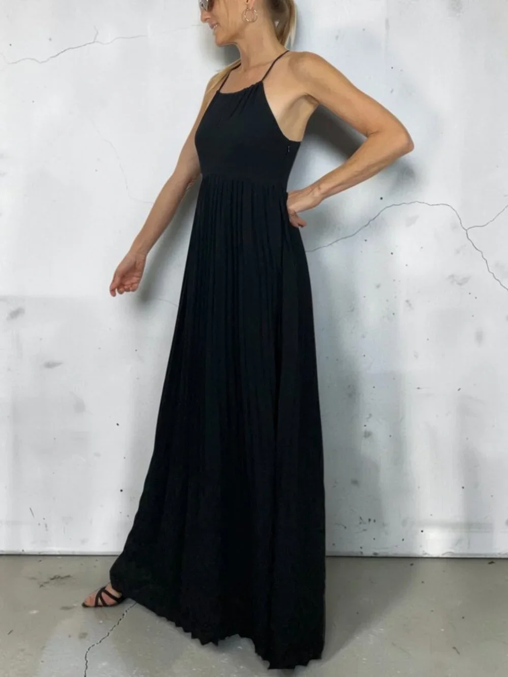 Abercrombie and Fitch Maxi Dress XS Black Halter Sleeveless